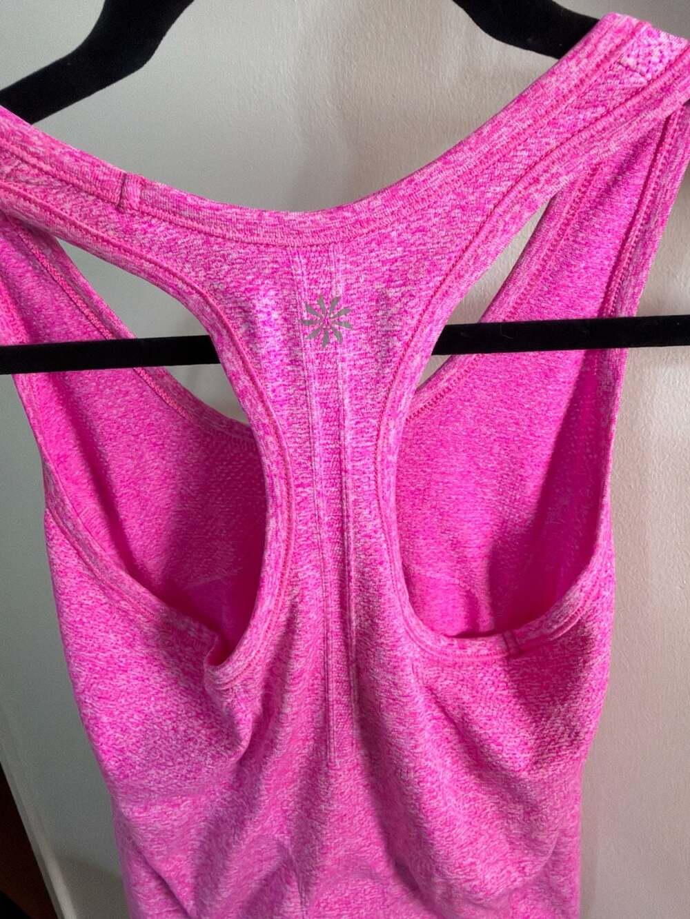 Athleta Speedlight Seamless Racerback Ruched Tank Top Pink Heather XS - Picture 5 of 6